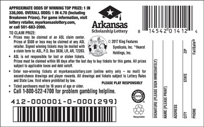 Popeye® - Game No. 412 Arkansas Lottery Instant Ticket - Popeye®