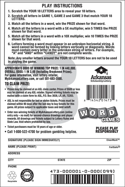 Word Games - Game No. 473 - Back Word Games - Game No. 473