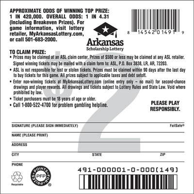 20X Payout - Game No. 491 20X Payout - Game No. 491 - Back