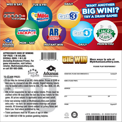 Win Big - Game No. 499 Win Big - Game No. 499 - Back