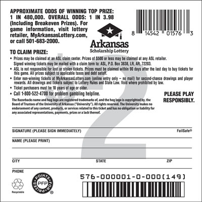 Wooo Pig Sooie!® - Game No. 576 - Back Wooo Pig Sooie!® - Game No. 576