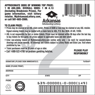 $20,000 Winnings - Game No. 639 - Back $20,000 Winnings - Game No. 639