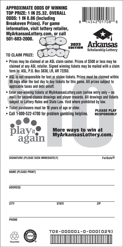 $50 or $100! 2023 Ed - Game No. 708 - Back $50 or $100! 2023 Ed - Game No. 708