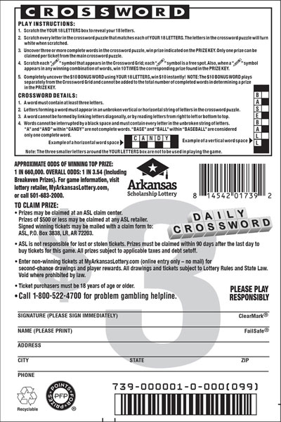 Daily Crossword - Game No. 739 - Back Daily Crossword - Game No. 739