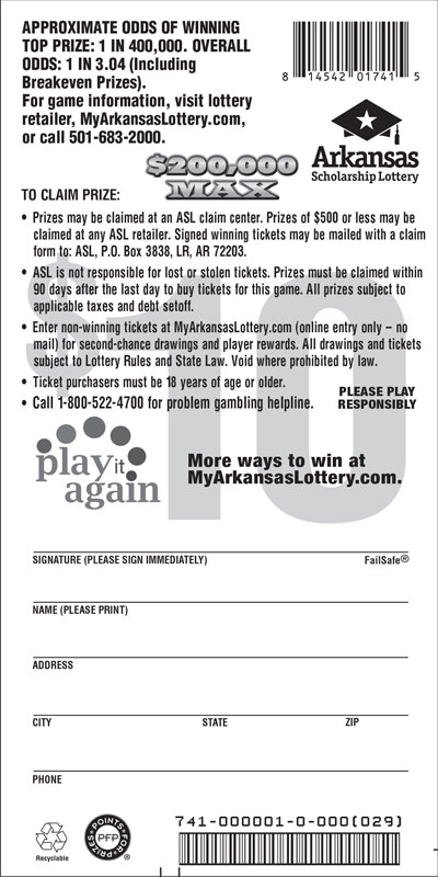 $200,000 Max - Game No. 741 - Back $200,000 Max - Game No. 741