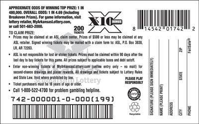 X10 Bonus - Game No. 742 - Back X10 Bonus - Game No. 742