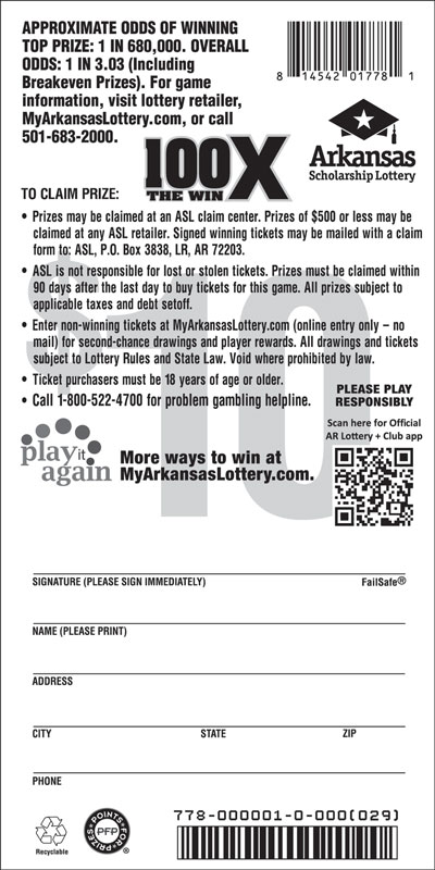 100X the Win - Game No. 778 - Back 100X the Win - Game No. 778