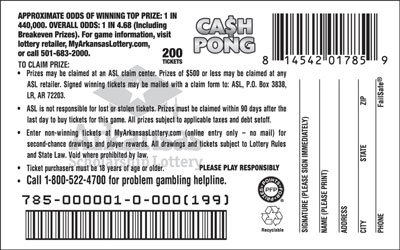 Ca$h Pong - Game No. 785 - Back Ca$h Pong - Game No. 785