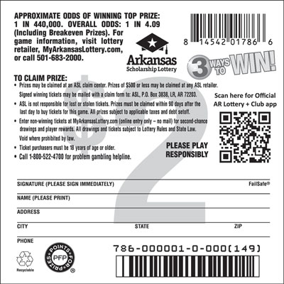 3 Ways to Win - Game No. 786 - Back 3 Ways to Win - Game No. 786