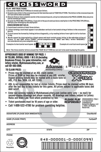 Crossword X-tra® - Game No. 848