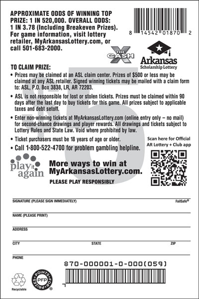 X the Cash -  Game No. 870