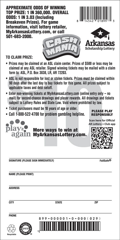 Cash Mania - Game No. 899