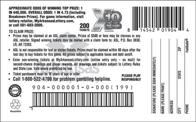 X10 the Cash - Game No. 904