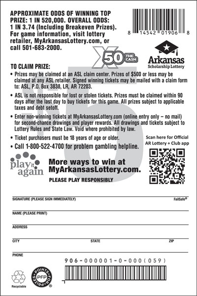 X50 the Cash - Game No. 906