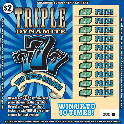 Triple Dynamite 777 - Game No. 391 Arkansas Lottery Instant Ticket - Triple Dynamite 777
