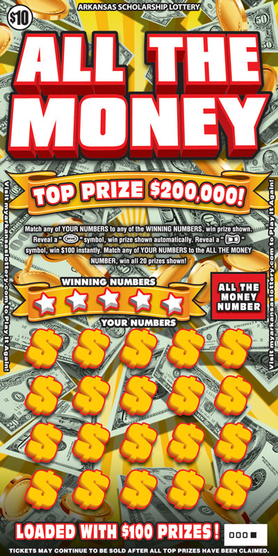 All The Money - Game No. 397 Arkansas Lottery Instant Ticket - All The Money