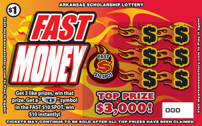 Fast Money- Game No. 407 Arkansas Lottery Instant Ticket - Fast Money
