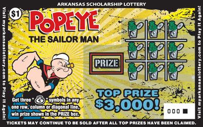 Popeye® - Game No. 412 Arkansas Lottery Instant Ticket - Popeye®