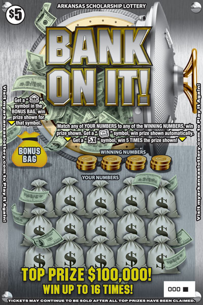 Bank On It! - Game No. 414 Arkansas Lottery Instant Ticket - Bank On It!