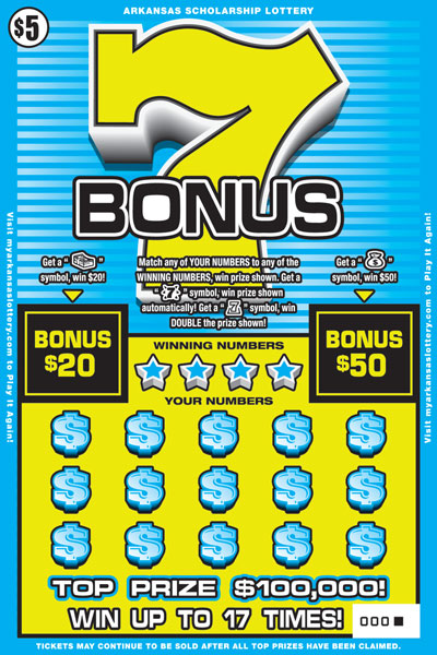 Bonus 7 - Game No. 418 Arkansas Lottery Instant Ticket - Bonus 7