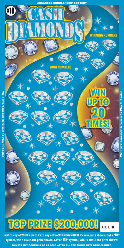 Cash Diamonds - Game No. 419 Arkansas Lottery Instant Ticket - Cash Diamonds