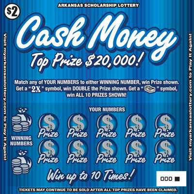 Cash Money - Game No. 421 Arkansas Lottery Instant Ticket - Cash Money
