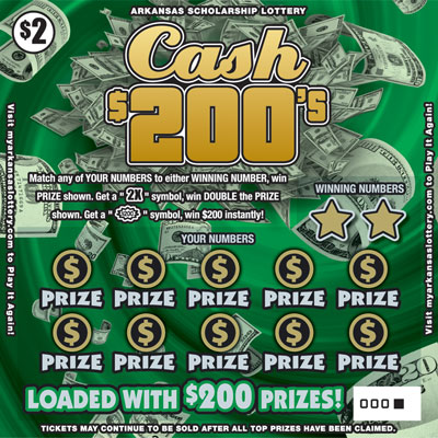 Cash $200's - Game No. 426 Arkansas Lottery Instant Ticket - Cash $200's