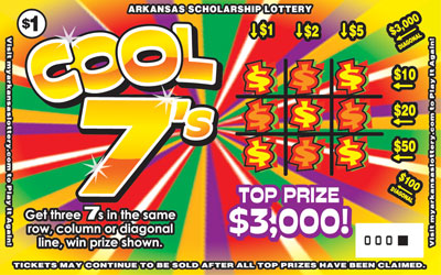 Cool 7's - Game No. 429 Arkansas Lottery Instant Ticket - Cool 7's