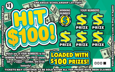 Hit $100! - Game No. 481 - Front Hit $100! - Game No. 481