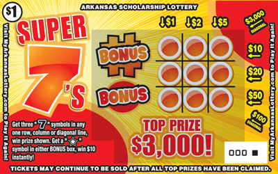 Super 7's - Game No. 485 - Front Super 7's - Game No. 485