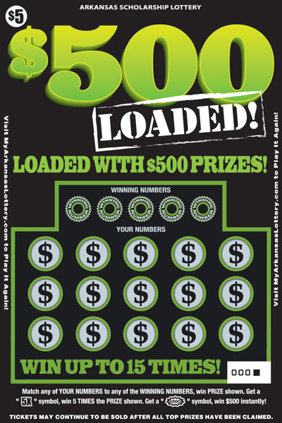 $500 Loaded - Game No. 506 - Front $500 Loaded - Game No. 506
