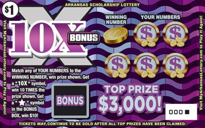 10X Bonus - Game No. 513 - Front 10X Bonus - Game No. 513