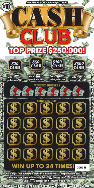 Cash Club - Game No. 521 - Front Cash Club - Game No. 521