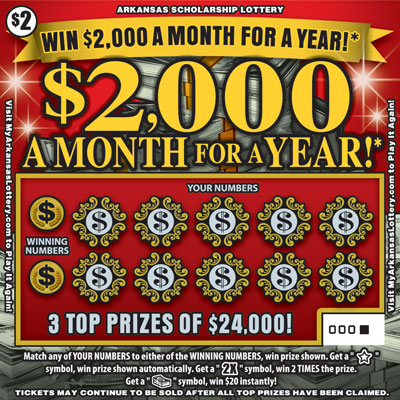 $2,000 a Month for a Year! - Game No. 558 - Front $2,000 a Month for a Year! - Game No. 558