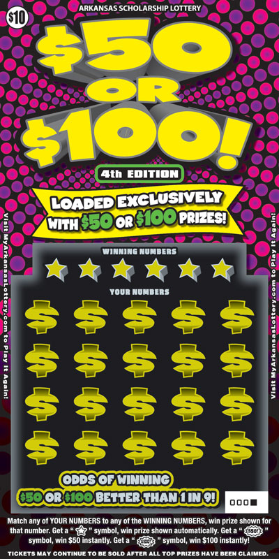 $50 or $100! 4th Edition - Game No. 593 - Front $50 or $100! 4th Edition - Game No. 593