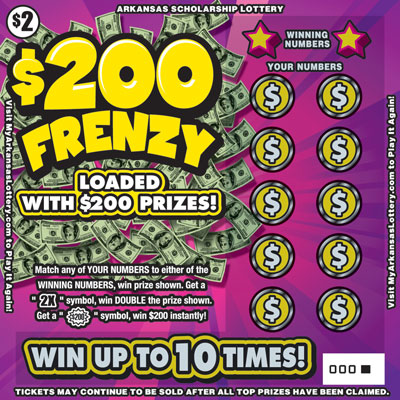$200 Frenzy - Game No. 595 - Front $200 Frenzy - Game No. 595