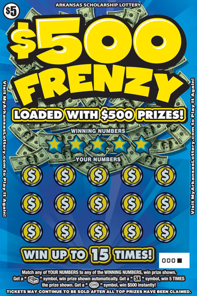 $500 Frenzy - Game No. 597 - Front $500 Frenzy - Game No. 597