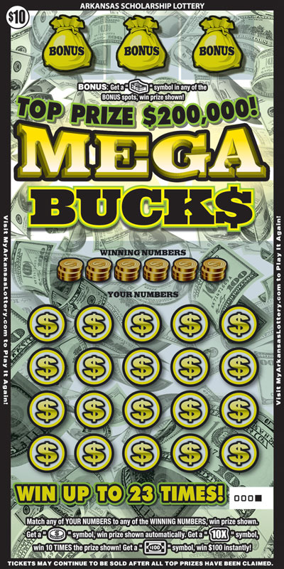Mega Buck$ - Game No. 613 - Front Mega Buck$ - Game No. 613