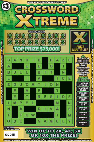 Crossword Xtreme - Game No. 625 - Front Crossword Xtreme - Game No. 625
