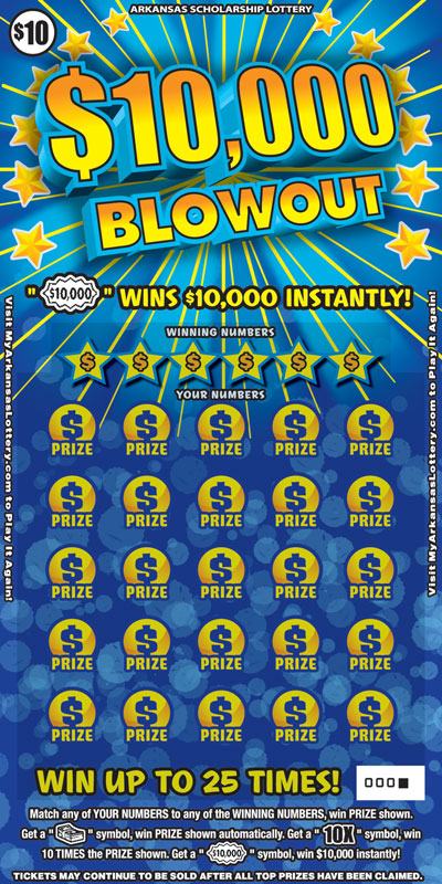 $10,000 Blowout - Game No. 631 - Front $10,000 Blowout - Game No. 631