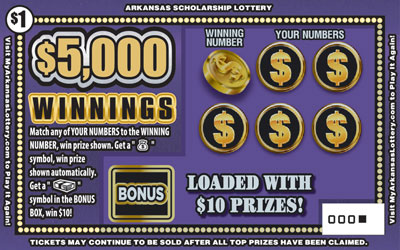 $5,000 Winnings - Game No. 638 - Front $5,000 Winnings - Game No. 638