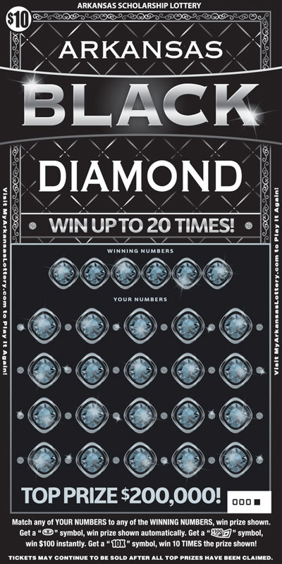 Arkansas Black Diamond - Game No. 676 - Front Arkansas Black Diamond - Game No. 676