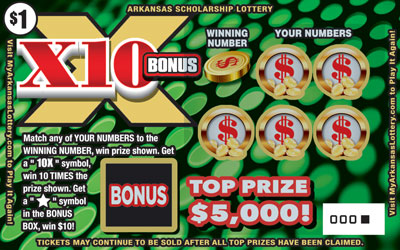 X10 Bonus - Game No. 742 - Front X10 Bonus - Game No. 742