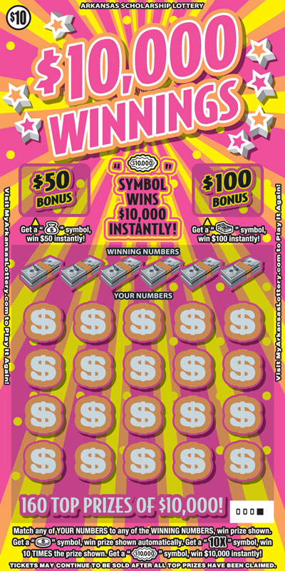 $10,000 Winnings - Game No. 854 - Front $10,000 Winnings - Game No. 854