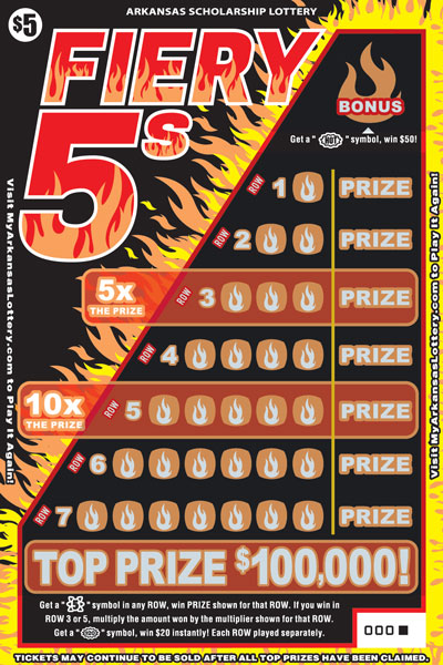 Fiery 5s - Game No. 858 - Front Fiery 5s - Game No. 858