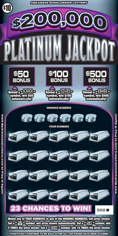 $200,000 Platinum Jackpot - Game No. 863 - Front $200,000 Platinum Jackpot - Game No. 863