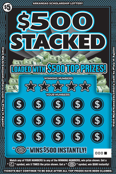 $500 Stacked - Game No. 875 - Front $500 Stacked - Game No. 875