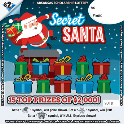 Secret Santa Arkansas scratch-off ticket