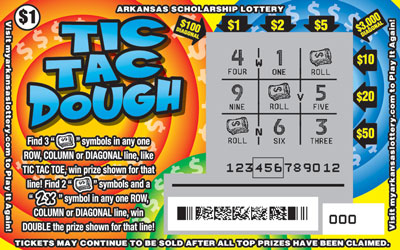 Tic Tac Dough - Game No. 394 Arkansas Lottery Instant Ticket - Tic Tac Dough