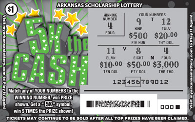 5X The Cash - Game No. 403 Arkansas Lottery Instant Ticket - 5X The Cash